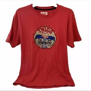 Minnesota Twins Embroidered T-Shirt Red Blue MLB Unisex Sz M  Red Jacket